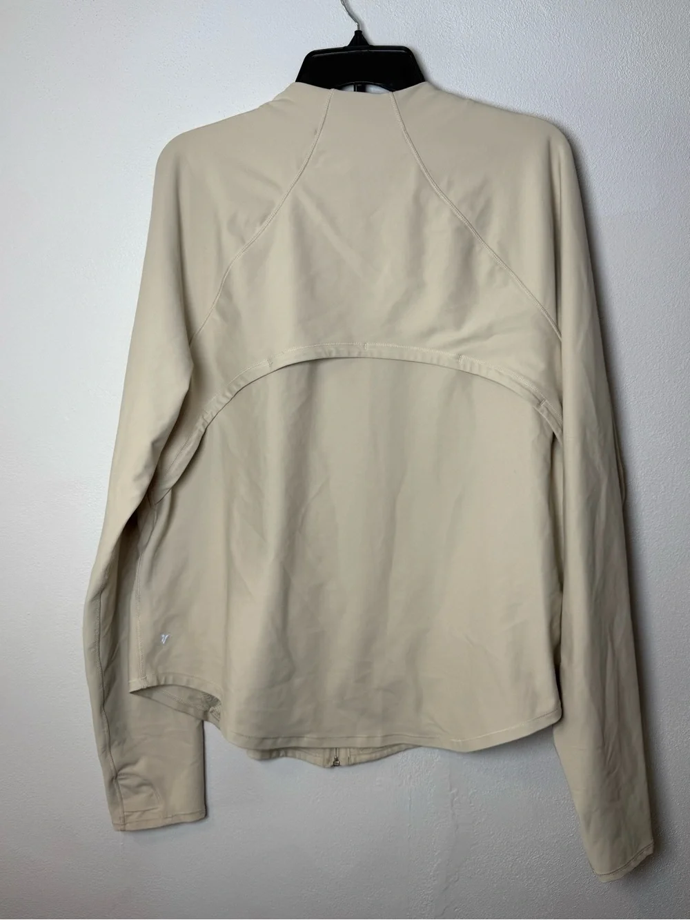 Old Navy Cropped Beige Lightweight Zip-Up Jacket - Picture 4 of 6